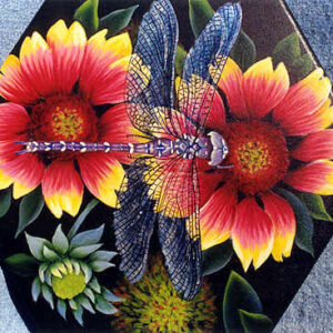Painted Daisies & Dragonfly